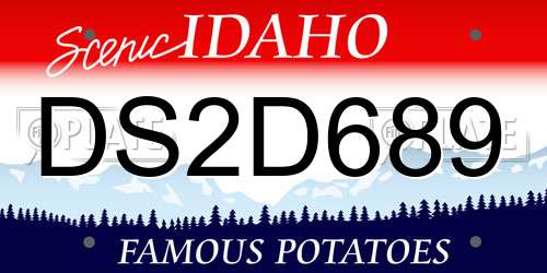 DS2D689 Idaho License Plate
