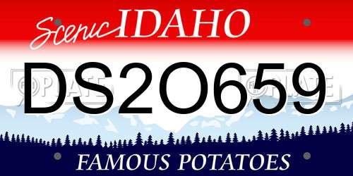 DS2O659 Idaho License Plate