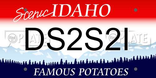 DS2S2I Idaho License Plate