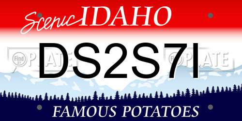 DS2S7I Idaho License Plate