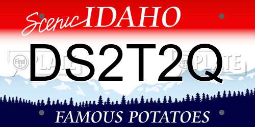 DS2T2Q Idaho License Plate