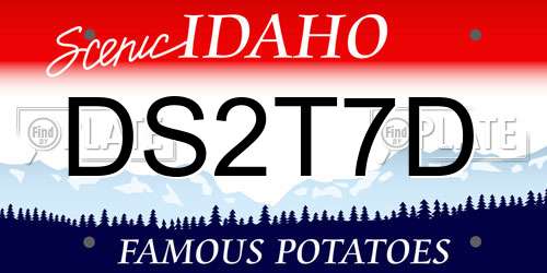 DS2T7D Idaho License Plate