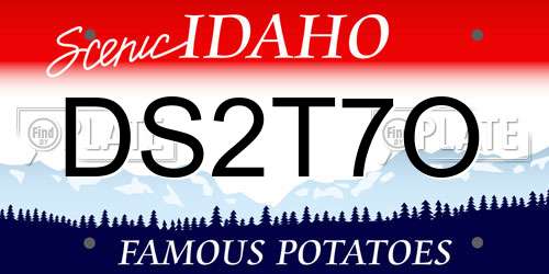 DS2T7O Idaho License Plate