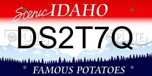 DS2T7Q Idaho License Plate