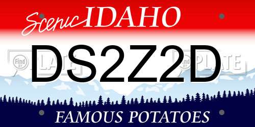 DS2Z2D Idaho License Plate