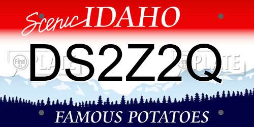 DS2Z2Q Idaho License Plate