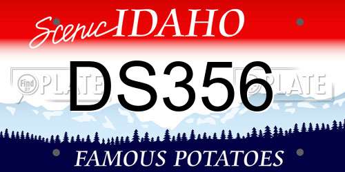 DS356 Idaho License Plate