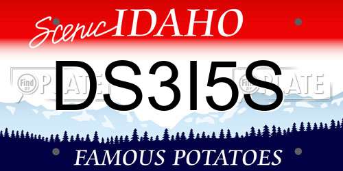 DS3I5S Idaho License Plate