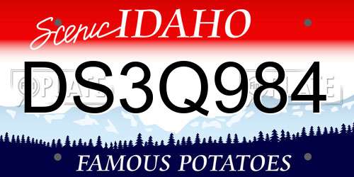DS3Q984 Idaho License Plate