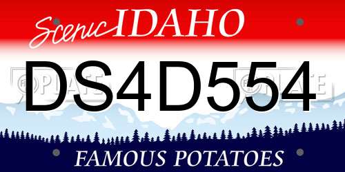DS4D554 Idaho License Plate