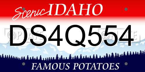 DS4Q554 Idaho License Plate