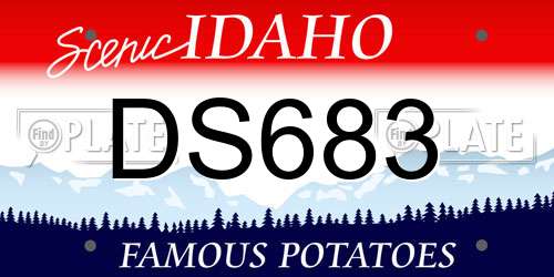 DS683 Idaho License Plate