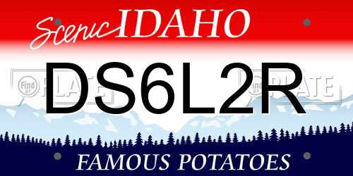 DS6L2R Idaho License Plate