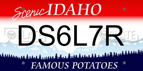 DS6L7R Idaho License Plate
