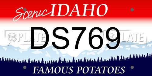 DS769 Idaho License Plate