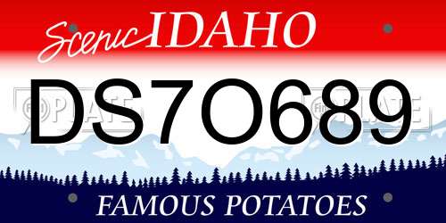 DS7O689 Idaho License Plate