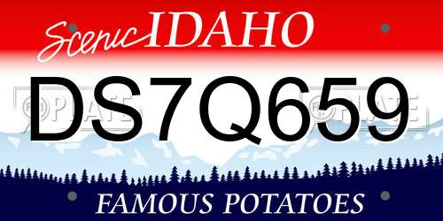 DS7Q659 Idaho License Plate