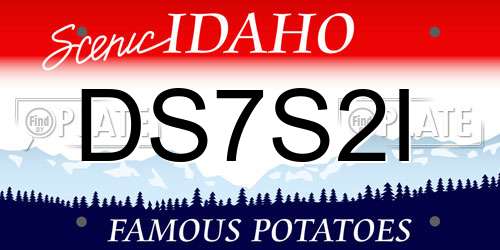 DS7S2I Idaho License Plate