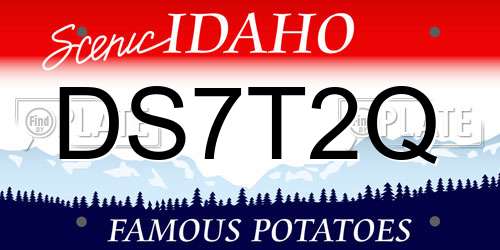 DS7T2Q Idaho License Plate