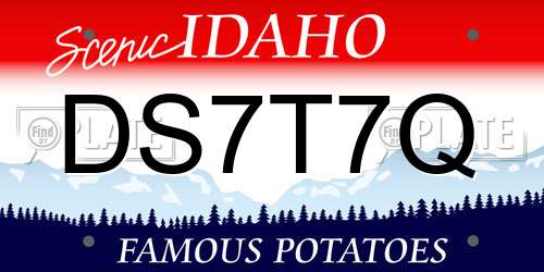 DS7T7Q Idaho License Plate