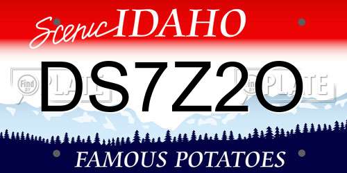 DS7Z2O Idaho License Plate
