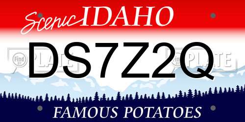 DS7Z2Q Idaho License Plate