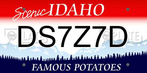 DS7Z7D Idaho License Plate
