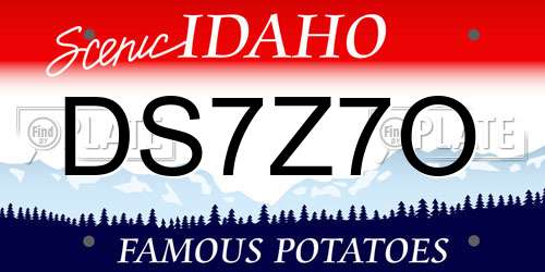 DS7Z7O Idaho License Plate