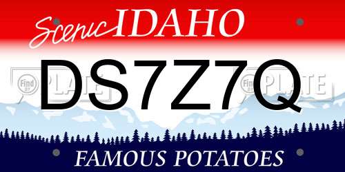 DS7Z7Q Idaho License Plate