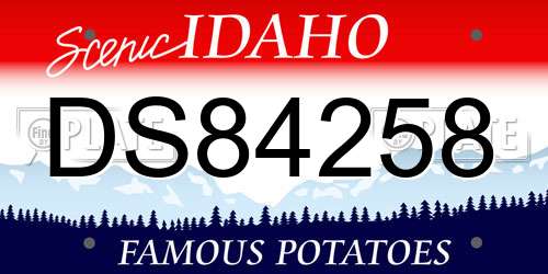 DS84258 Idaho License Plate