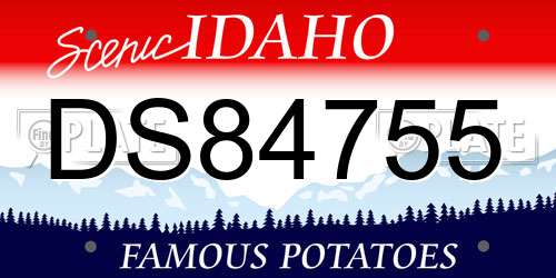 DS84755 Idaho License Plate