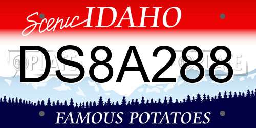 DS8A288 Idaho License Plate