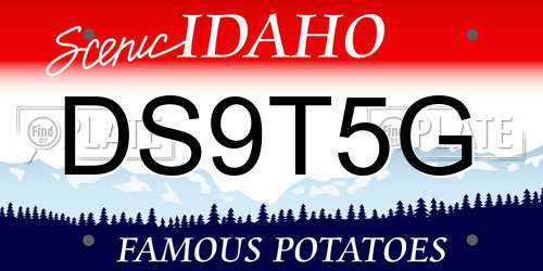 DS9T5G Idaho License Plate