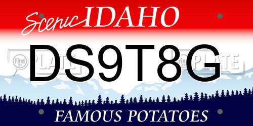 DS9T8G Idaho License Plate