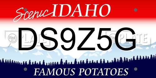 DS9Z5G Idaho License Plate