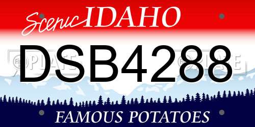 DSB4288 Idaho License Plate