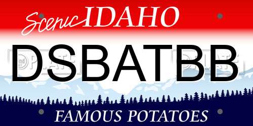 DSBATBB Idaho License Plate