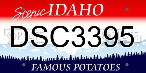 DSC3395 Idaho License Plate