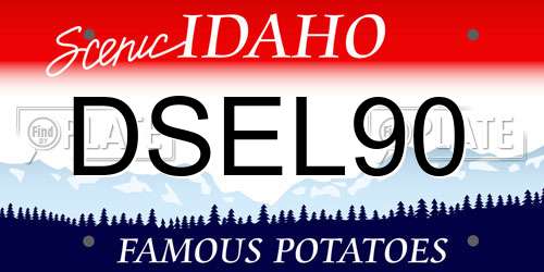 DSEL90 Idaho License Plate