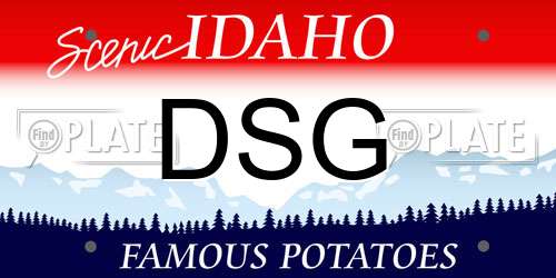 DSG Idaho License Plate