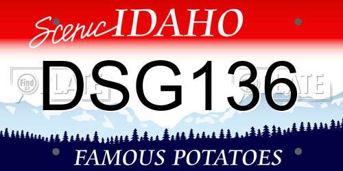 DSG136 Idaho License Plate
