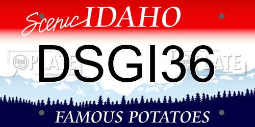 DSGI36 Idaho License Plate