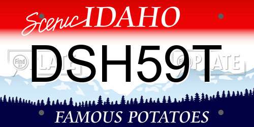 DSH59T Idaho License Plate