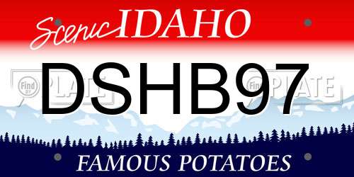 DSHB97 Idaho License Plate