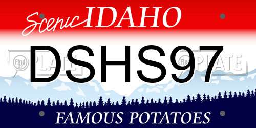 DSHS97 Idaho License Plate