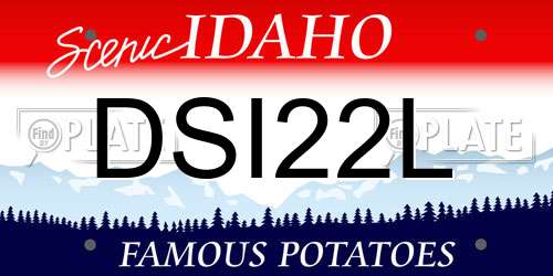 DSI22L Idaho License Plate