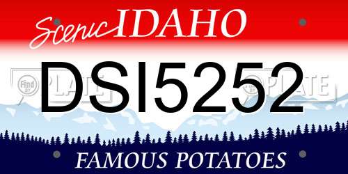 DSI5252 Idaho License Plate