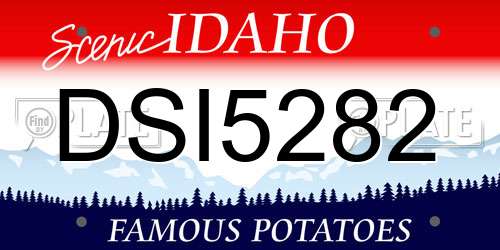DSI5282 Idaho License Plate
