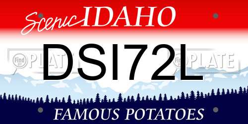 DSI72L Idaho License Plate
