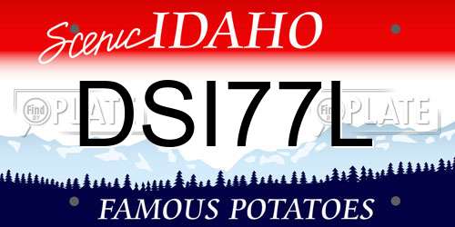 DSI77L Idaho License Plate